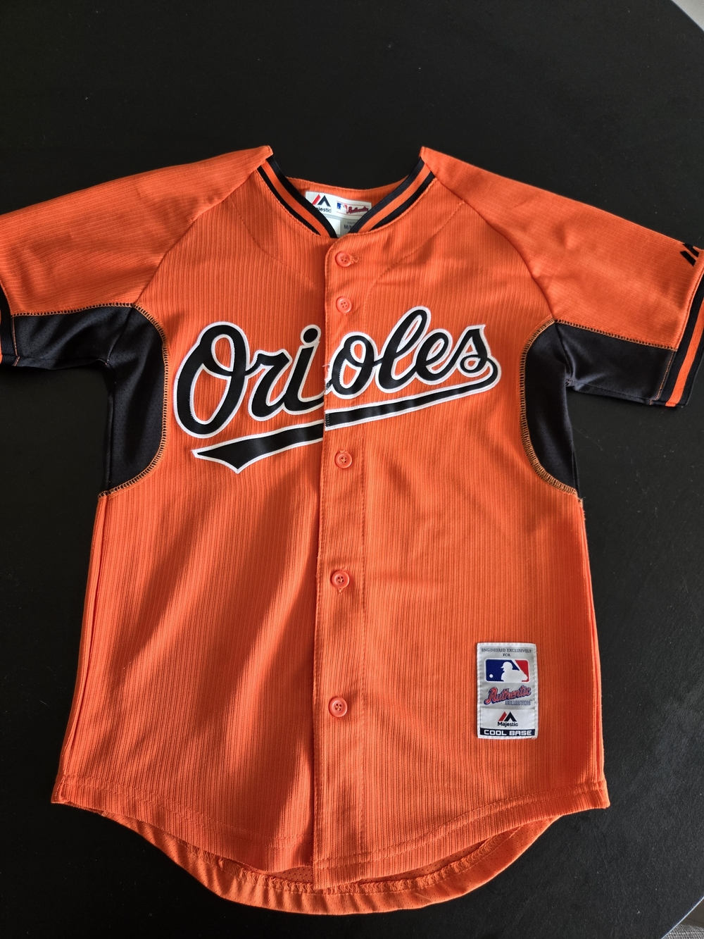 Majestic MLB Baltimore Orioles Cool Base Jersey Youth Medium 10/12 Orange
